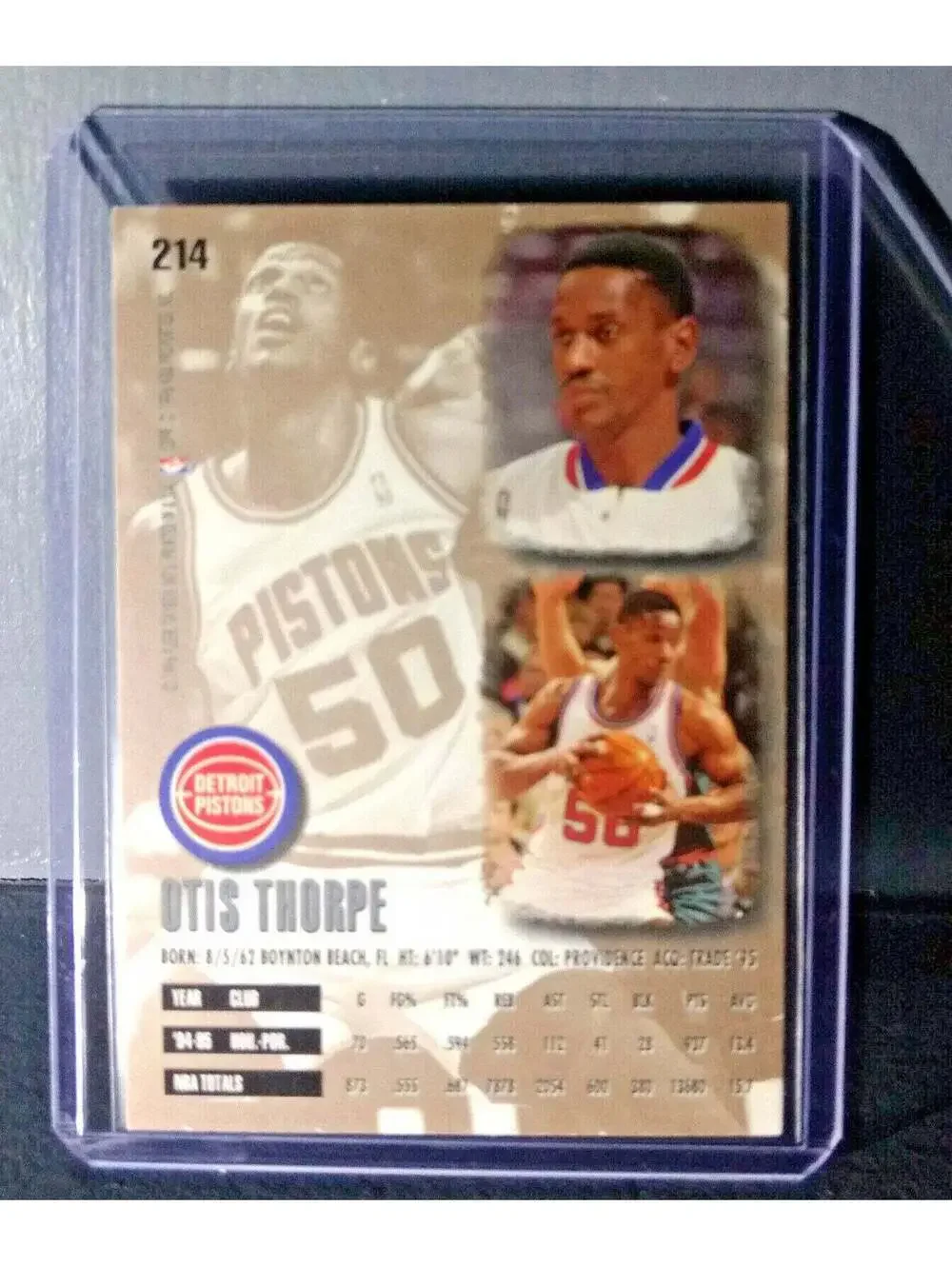 1995-96 Otis Thorpe #214 Basketball Card